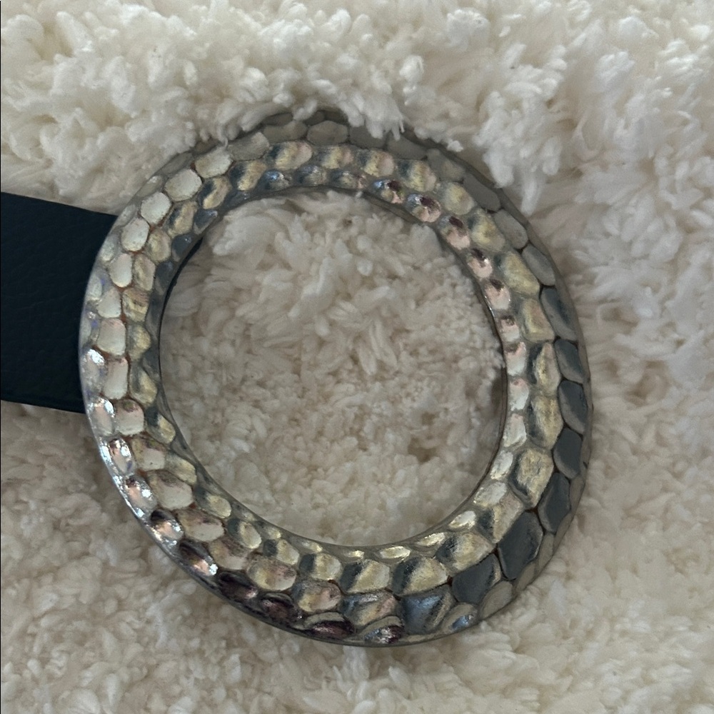 Chico's Black Belt with Gold and Silver Buckle - Picture 6 of 7